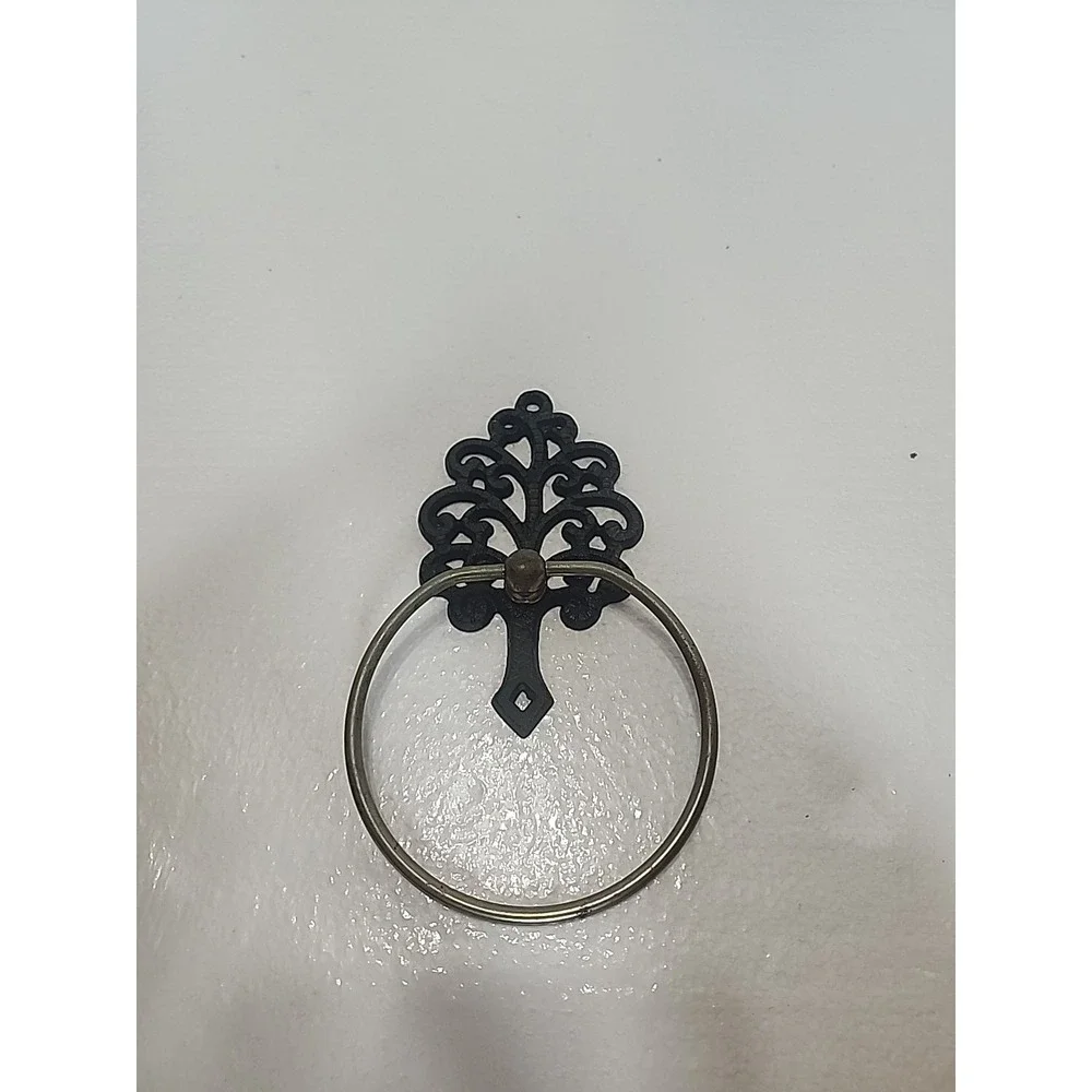 Art Nouveau Tree of Life Towel Ring Cast Iron